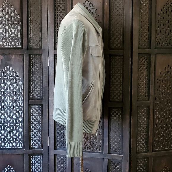 Vintage Leather sweater jacket - Picture 4 of 16